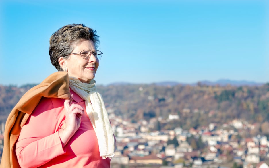 Older Woman Enjoys Hiking